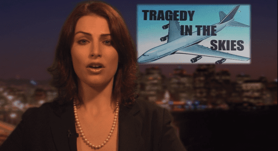 You can tell it's serious news by the glaring green screen