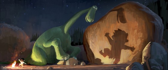 Arlo, a 70-foot-tall teenage Apatosaurus, befriends a young human boy named Spot in Disney•Pixar’s “The Good Dinosaur”—in theaters May 30, 2014. ©2013 Disney•Pixar.  All Rights Reserved.