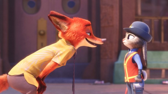 NATURAL ENEMIES — Zootopia's first bunny officer Judy Hopps finds herself face to face with a fast-talking, scam-artist fox in Walt Disney Animation Studios' "Zootopia." Featuring the voices of Ginnifer Goodwin as Judy and Jason Bateman as Nick, "Zootopia" opens in theaters on March 4, 2016. ©2016 Disney. All Rights Reserved.